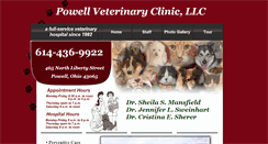 Desktop Screenshot of powellvetclinic.com